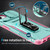 iPhone 17e / 16e Sliding Camshield Holder Phone Case - Pink + Grey Green