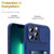 iPhone 17e / 16e Sliding Camshield Magnetic Card Holder Silicone Phone Case with Lanyard - Dark Night Green