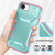 iPhone 17e / 16e Sliding Camshield Phone Case - Pink + Grey Green