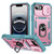 iPhone 17e / 16e Sliding Camshield TPU + PC Phone Case with Holder - Pink+Green