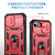iPhone 17e / 16e Sliding Camshield TPU + PC Phone Case with Holder - Red+Black