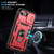 iPhone 17e / 16e Sliding Camshield TPU + PC Phone Case with Holder - Red+Black