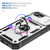 iPhone 17e / 16e Sliding Camshield TPU + PC Phone Case with Holder - White+Black