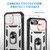 iPhone 17e / 16e Sliding Camshield TPU + PC Phone Case with Holder - White+Black