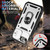 iPhone 17e / 16e Sliding Camshield TPU + PC Phone Case with Holder - White+Black