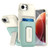 iPhone 17e / 16e Sliding Card Holder Integrated Phone Case with Kickstand - Beige Green