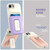 iPhone 17e / 16e Sliding Card Holder Integrated Phone Case with Kickstand - Beige Purple