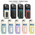 iPhone 17e / 16e Sliding Card Holder Integrated Phone Case with Kickstand - Black Red