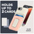 iPhone 17e / 16e Sliding Card Holder Integrated Phone Case with Kickstand - Black Red