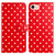 iPhone 17e / 16e Small Dots Pattern Vegan Leather Phone Case - Red