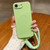 iPhone 17e / 16e Solid Color Liquid Silicone Magnetic Phone Case with Lanyard - Matcha Green