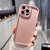 iPhone 17e / 16e Solid Color Metallic Paint Precise Hole TPU Phone Case - Pink