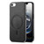 iPhone 17e / 16e Solid Color Retro Magsafe PU Back Cover Phone Case - Black