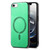 iPhone 17e / 16e Solid Color Retro Magsafe PU Back Cover Phone Case - Green