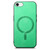 iPhone 17e / 16e Solid Color Retro Magsafe PU Back Cover Phone Case - Green