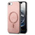 iPhone 17e / 16e Solid Color Retro Magsafe PU Back Cover Phone Case - Pink