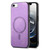 iPhone 17e / 16e Solid Color Retro Magsafe PU Back Cover Phone Case - Purple