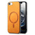 iPhone 17e / 16e Solid Color Retro Magsafe PU Back Cover Phone Case - Yellow