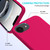 iPhone 17e / 16e Solid Color Silicone Phone Case - Rose Red