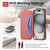 iPhone 17e / 16e Splitable Electroplated MagSafe RFID Anti-theft Leather Phone Case with Lens Film - Red