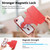iPhone 17e / 16e Splitable Electroplated MagSafe RFID Anti-theft Leather Phone Case with Lens Film - Red
