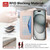 iPhone 17e / 16e Splitable Electroplated MagSafe RFID Anti-theft Leather Phone Case with Lens Film - Rose Gold