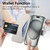 iPhone 17e / 16e Splitable Electroplated MagSafe RFID Anti-theft Leather Phone Case with Lens Film - Silver
