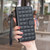iPhone 17e / 16e Square Texture Leather Phone Case - Black