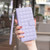 iPhone 17e / 16e Square Texture Leather Phone Case - Purple