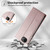 iPhone 17e / 16e Stitched Line Magnetic RFID Vegan Leather Phone Case - Pink