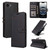 iPhone 17e / 16e Stitched Magnetic Buckle Leather Phone Case - Black
