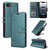 iPhone 17e / 16e Stitched Magnetic Buckle Leather Phone Case - Green