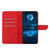 iPhone 17e / 16e Stitching Embossed Leather Phone Case - Red