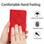 iPhone 17e / 16e Stitching Embossed Leather Phone Case - Red