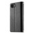 iPhone 17e / 16e Stitching Multi-card Zipper Wallet Leather Phone Case with Short Strap - Black