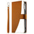 iPhone 17e / 16e Stitching Multi-card Zipper Wallet Leather Phone Case with Short Strap - Brown