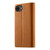 iPhone 17e / 16e Stitching Multi-card Zipper Wallet Leather Phone Case with Short Strap - Brown