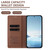 iPhone 17e / 16e Strong Magnetic Dual Butterfly RFID Vegan Leather Phone Case - Brown