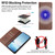 iPhone 17e / 16e Strong Magnetic Dual Butterfly RFID Vegan Leather Phone Case - Brown