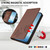 iPhone 17e / 16e Strong Magnetic Dual Butterfly RFID Vegan Leather Phone Case - Brown
