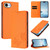 iPhone 17e / 16e Strong Magnetic Dual Butterfly RFID Vegan Leather Phone Case - Orange