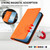 iPhone 17e / 16e Strong Magnetic Dual Butterfly RFID Vegan Leather Phone Case - Orange