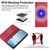 iPhone 17e / 16e Strong Magnetic Dual Butterfly RFID Vegan Leather Phone Case - Red
