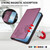 iPhone 17e / 16e Strong Magnetic Dual Butterfly RFID Vegan Leather Phone Case - Violet Purple