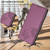 iPhone 17e / 16e Strong Magnetic Dual Butterfly RFID Vegan Leather Phone Case - Violet Purple