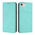 iPhone 17e / 16e Strong Magnetic Frosted Flip Leather Phone Case - Light Blue