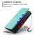iPhone 17e / 16e Strong Magnetic Frosted Flip Leather Phone Case - Light Blue