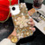 iPhone 17e / 16e Sunflower Holder Hand-set Diamond PC Phone Case - Gold