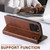 iPhone 17e / 16e Suteni Baroque Calf Texture Buckle Wallet Leather Phone Case - Khaki