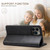 iPhone 17e / 16e Suteni Calf Texture Horizontal Flip Leather Phone Case - Black